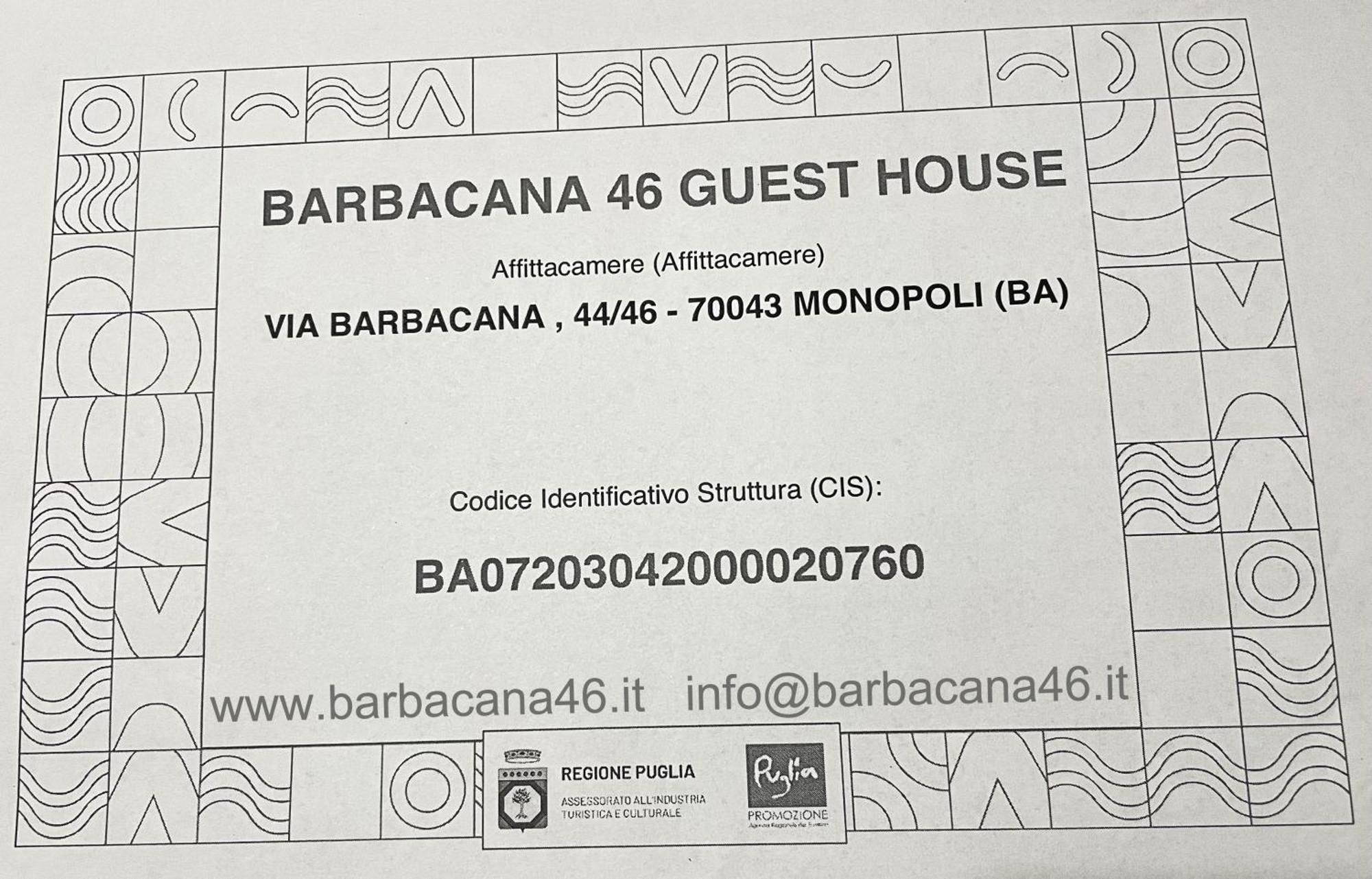 Barbacana46 Guest House Монополи Экстерьер фото